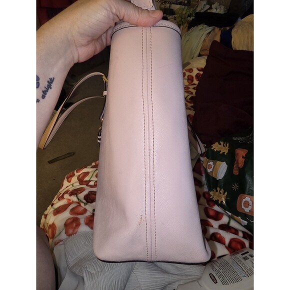 Michael Kors Jet Set Travel Laptop Carryall Tote Saffiano Leather Blush Large - Picture 5 of 16